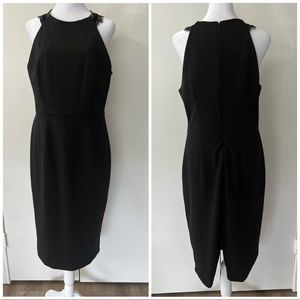 Ivanka Trump | Black Dress with Lace Details Sleeveless